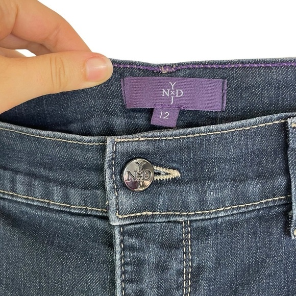 NYDJ lift and tuck jeans jegging stretch high-rise dark blue women 12 j84248f43 - Picture 6 of 9
